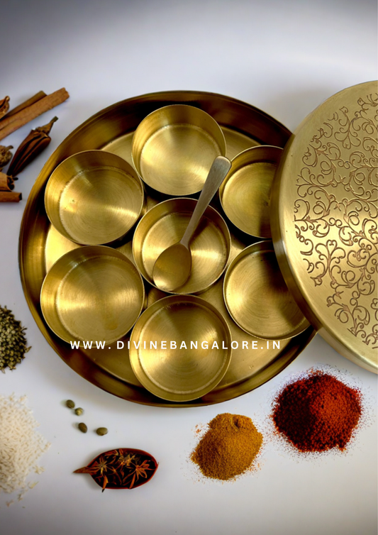 Handcrafted Pure Brass Masala Box
