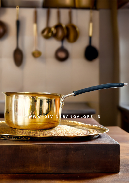 Brass Milk Pan/Tea Pan - Tin(Kalai) Coated