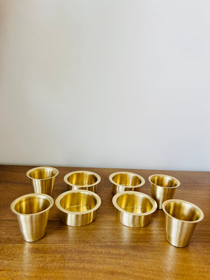Brass Filter Coffee Cups and Bowls - Set of 4