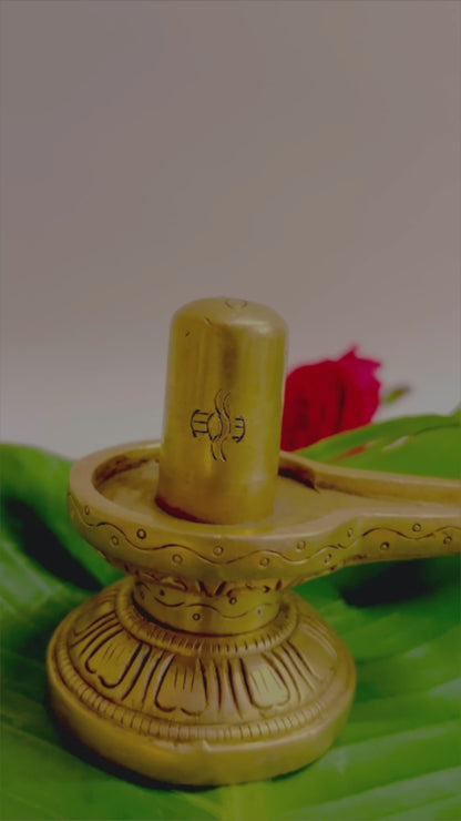 Handcrafted Antique Brass Shivling