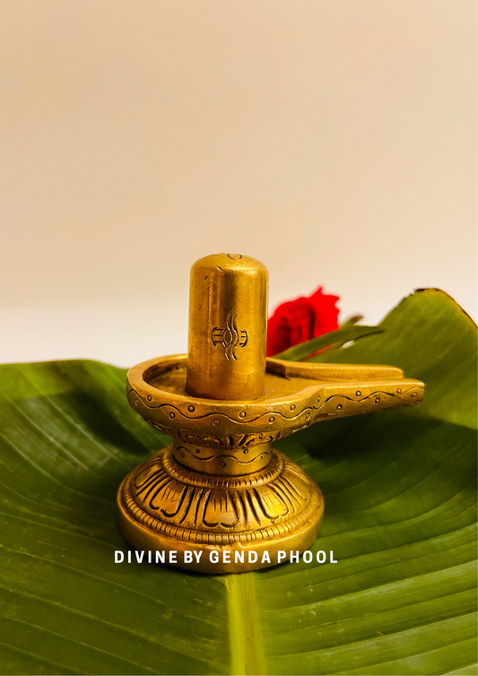Handcrafted Antique Brass Shivling